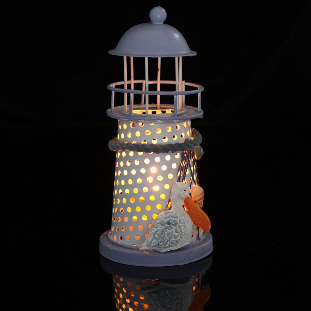 Hierro forjado Faro vela titular innovador ornamento Home Office Decor Hierro forjado Faro vela titular innovador ornamento Home Office Decor