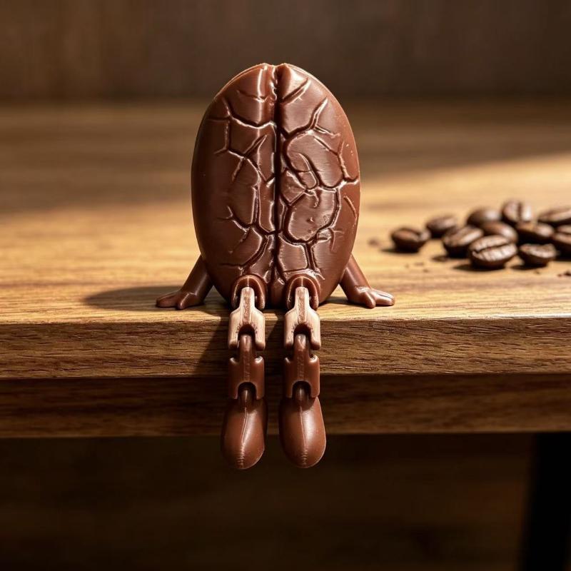 3D Printed Coffee Partner Cute Coffee Cup Coffee Bean Desk Decor Fidget Toys For Coffee Lovers Home Office Ornaments