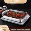 Stainless Steel Rectangular Roasting & Serving Tray