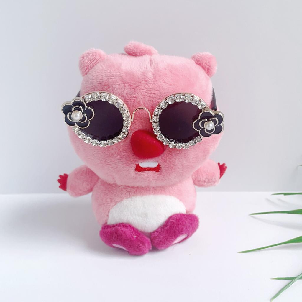 Pet Glasses Flower Diamond Chain Small Glasses Pet Headwear Cat Glasses Dog Sunglasses Pet Supplies Puppy Accessories