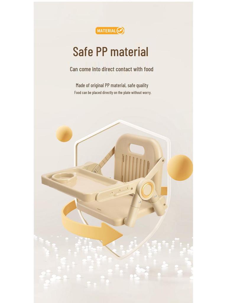 Compact Foldable Baby High Chair: Multifunctional, Portable Dining Seat for Infants and Toddlers