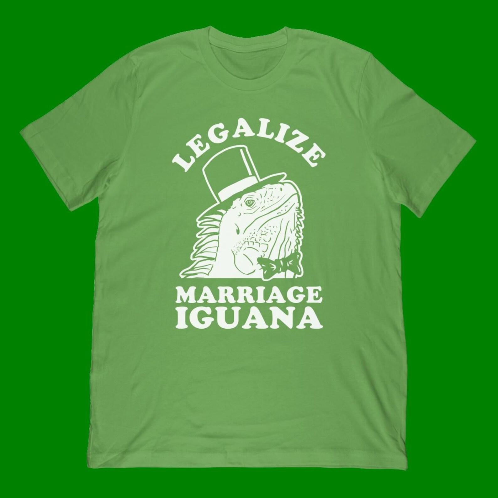Legalize Marriage Iguana Tee | Iguana with Top Hat Graphic S