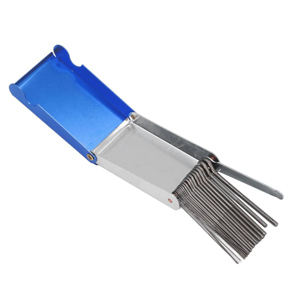 Gitarrenfeilen-Set 22 Stäbe 1 Flache Steg-Sattel-Kerbfeile zum Schleifen von Mandolinen- und Bass-Stegen und -Sätteln