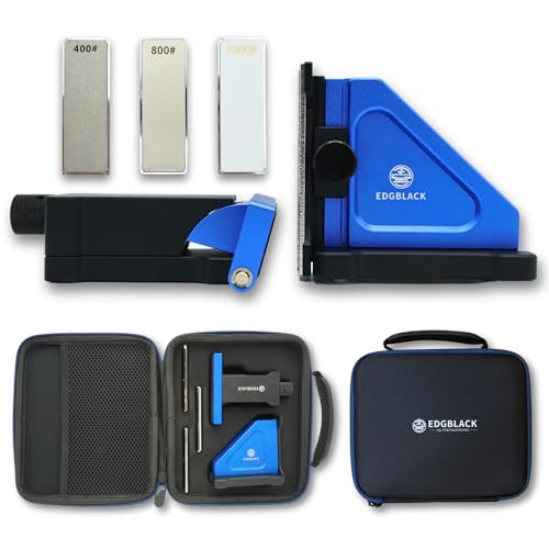 

Official EDGBLACK Knife Sharpener Flex Roll Sharpener for Sharpening and Resurfacing Knives, Diamond Ceramic 1000 Whetstone Set, Knife Sharpener, Rota