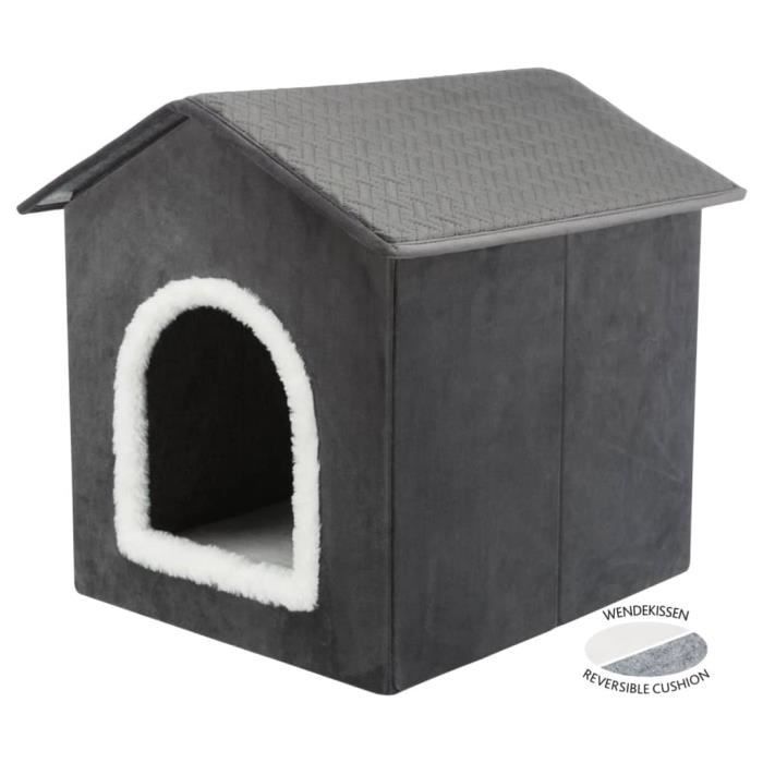 TRIXIE Maison Animaux De Compagnie Livia 38x41x44 Cm Gris Et Blanc 442666