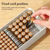 Battery Storage Box With Battery Tester Large Capacity PP Material Anti-Fall Wear-Resistant Data Cable Organizer Case