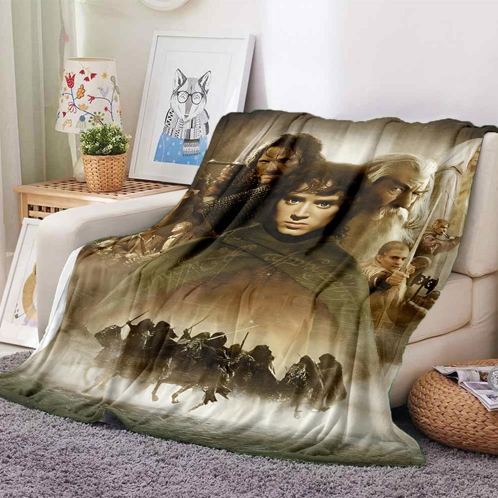 1pc Lord of the Rings Blanket Lightweight Flannel Throw For Sofa, Bed, Travel, Camping, Livingroom, Office, Couch, Chair, And Bed