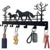 Metal Car Key Holder for Wall,Metal Key Organizer Wall Decorative with 7 Hooks,Black Wall Mount Key Holder for Entryway,Front Door,Hallway,Office