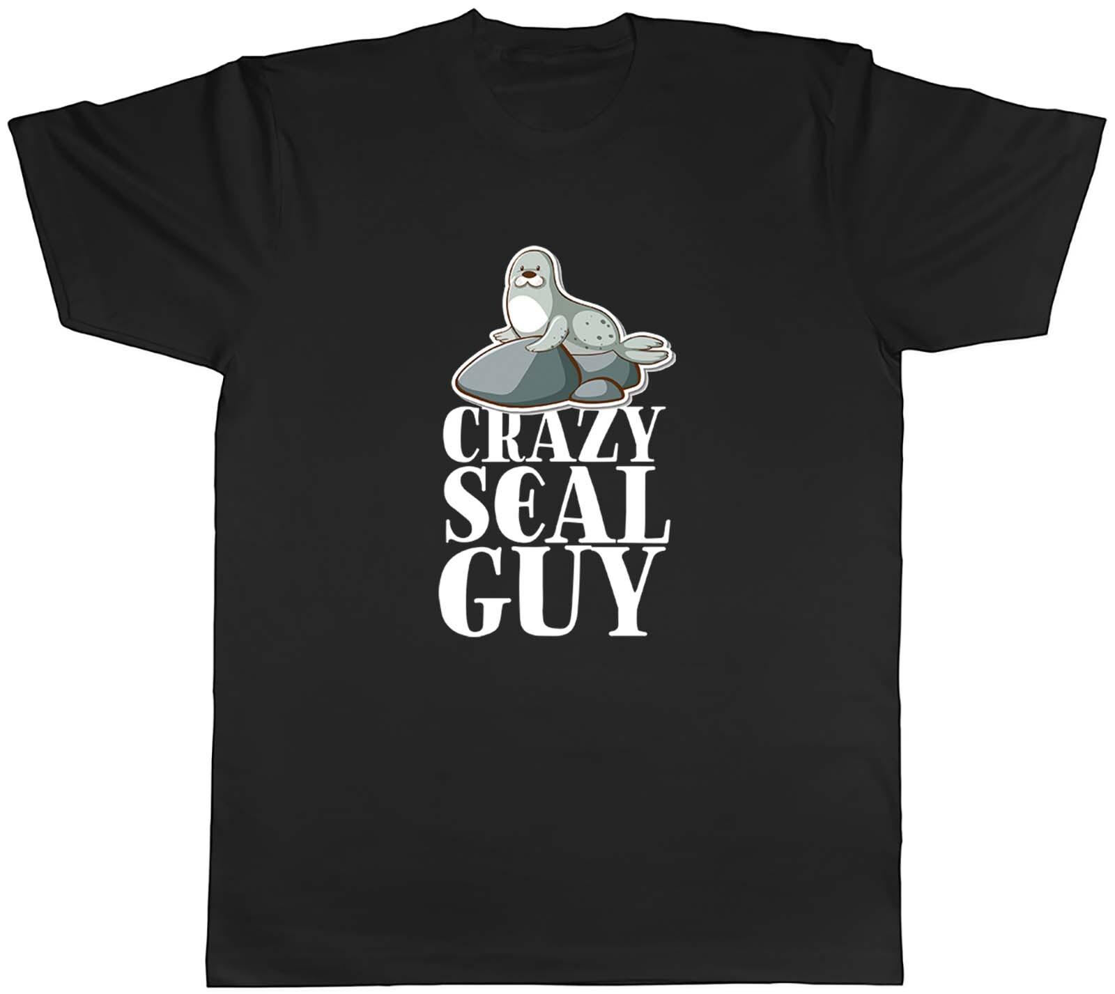 Crazy Seal Guy Mens T-Shirt Unisex Tee Gift S