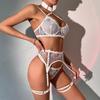 Cecilia Sexy Lace Embroidered See-Through Lingerie Set for Women