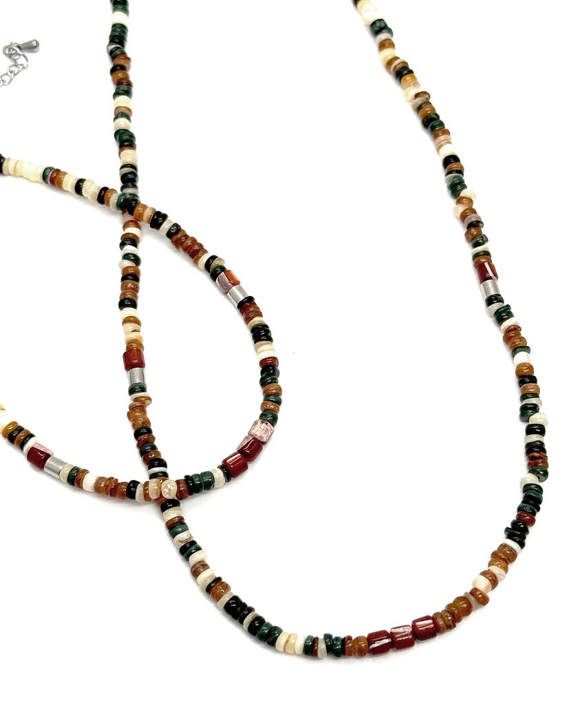 Monoflux Clay Mix Necklace_Khaki Mix