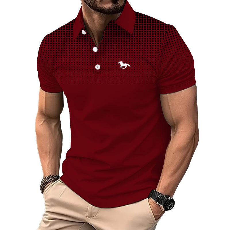 New Summer Men Slim Fit Short Sleeve Sport Lapel Polo Shirt 100% Polyester Quick Drying Polo Shirt Men Business Casual Polo