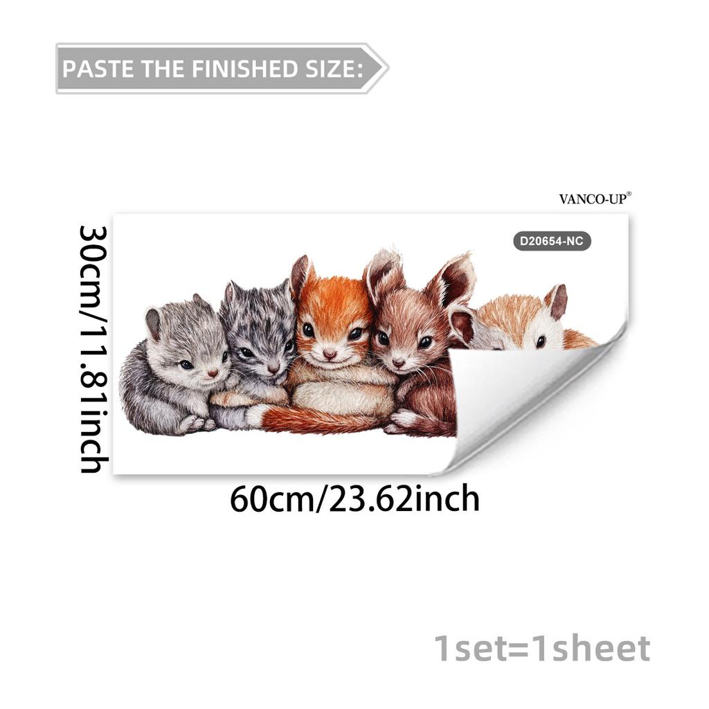 Creative Cartoon Animal Butterfly Static Window Stickers, No Glue Removable Glass Decals for Home Decor