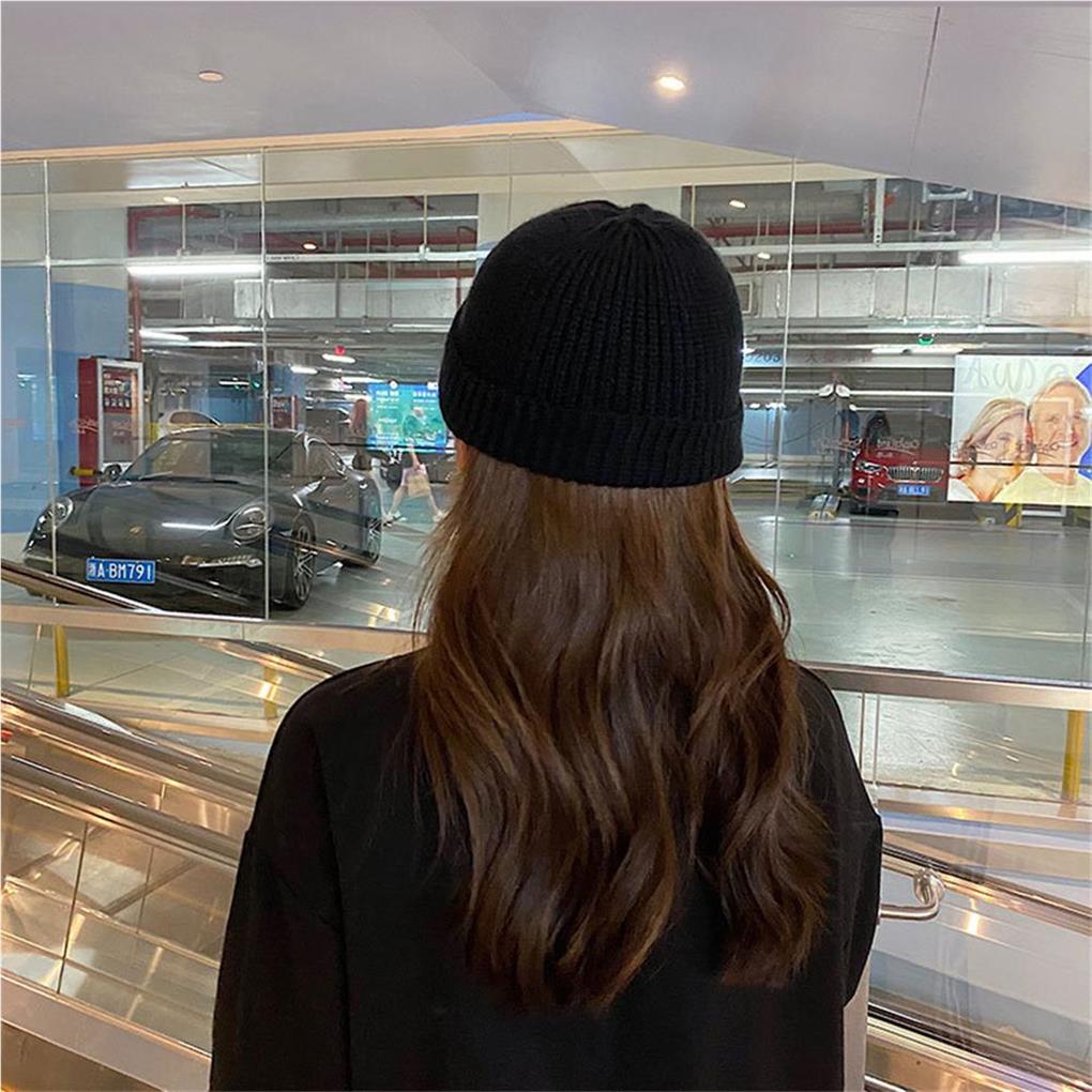 Knitted Hat Woolen Cap Warm Beanie Outdoor Unisex Winter Solid Headwear Supplies Vintage Retro Male Softness Style Color