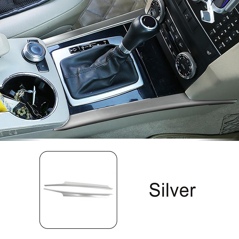 For Mercedes Benz GLK X204 200 260 300 2008-15 Car Console Gear Shift Panel Side Frame Decoration Trim Strips Carbon Fiber Color