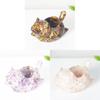 Resin Cat Car Decor Figurine With Crystal Stones For Home And Car Display