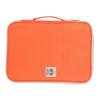 A4 Document Bag File Folder Portfolio Organizer Computer Notebook Zippered Case (Orange)