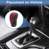 A ABSOPRO Gear Shift Knob Cover Decoration 11x5.5cm/4.33"x2.17" Stick Shift Handle Protector Suede Red 1pc