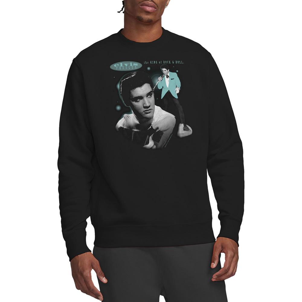 Elvis Presley Unisex Adult Teal Portrait Sweatshirt