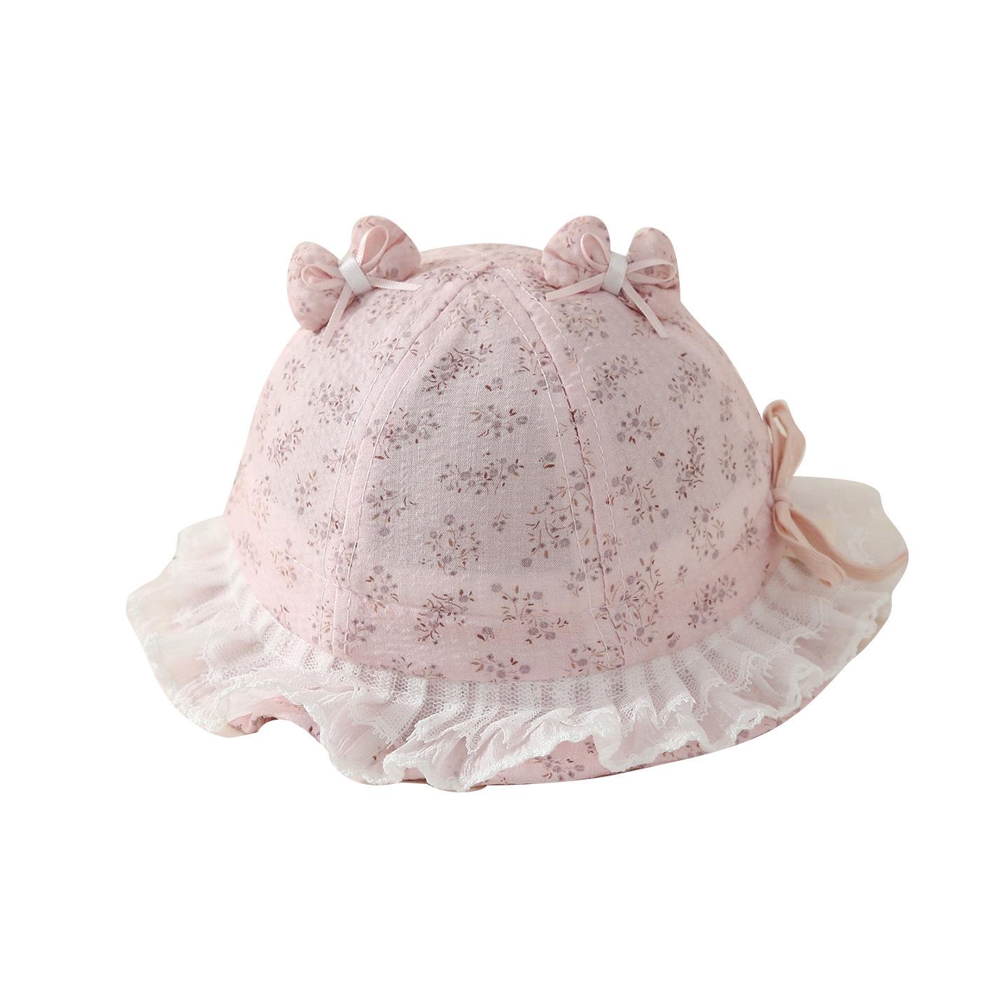 

2026 Spring Princess Baby Girl Cotton Fisherman Hat – Cute and Breathable for Infants White with Bunny