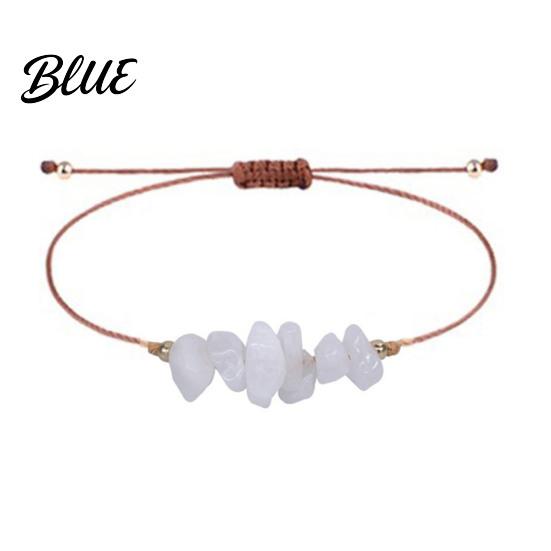 Vibrant Crystal Bracelet Gemstone Women Men Adjustable Braided Boho String