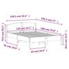 VidaXL Bed Frame with Headboard White 135x190 Cm Solid Pine Wood 842607