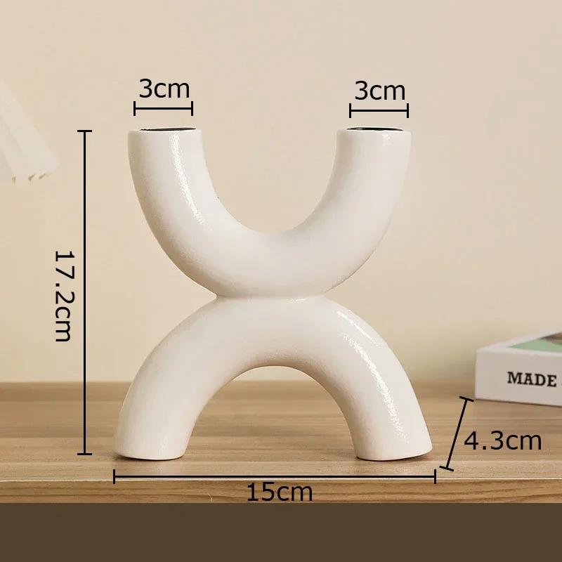 Minimalist Design Ceramic Candle Holder Romantic Candlestick Desk Decoration Wax Melt Burner Creative Home Candle Holders
