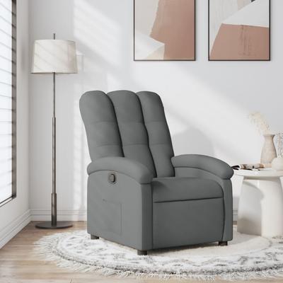 Vidaxl Foldable Armchair, Dark Grey, Fabric Upholstered