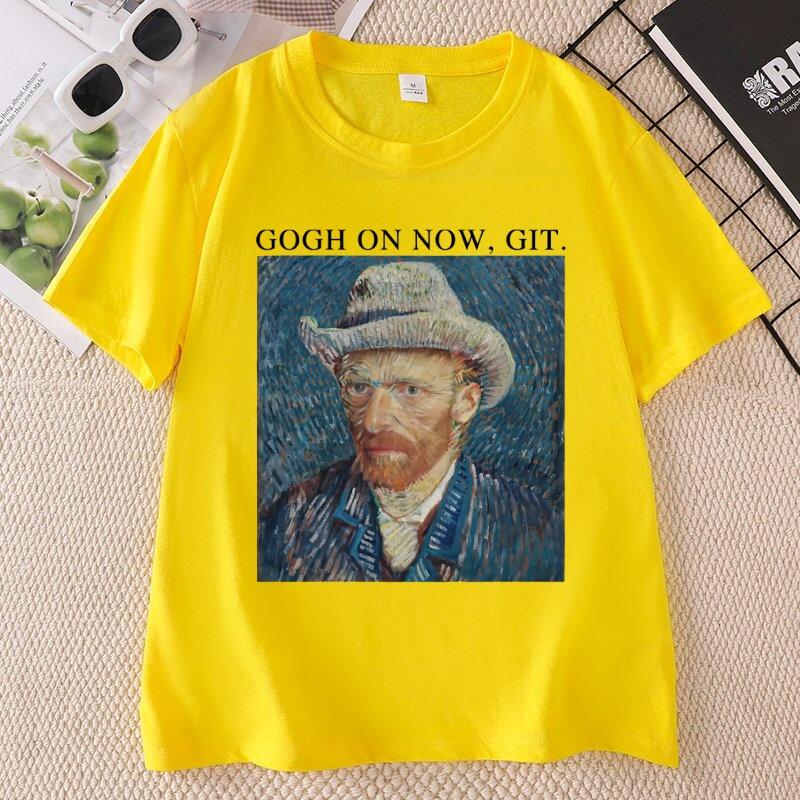 Art Teacher T Shirt Unisex Unisex Cotton Funny Van Gogh Art TShirt Humor Printed Tshirts Casual Short Sleeve Round Neck Clothing