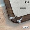 1Pcs Luxury Sparkle Zircon Crescent Shape Pendant Silver Alloy Nail Art  Jewel Decorations Manicure Ornaments