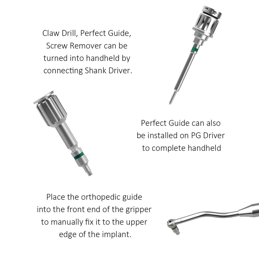 1Set Dental Implant Remover Kit Drill Guide Extraction Sit Broken Fixture Surgical Instrument Dental Tool Screw