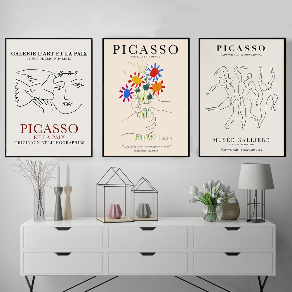 Retro Picasso Matisse Poster Und Drucke Abstrakte Mädchen Körper Blume Wand Kunst Leinwand Malerei Bilder Für Wohnzimmer Nordic Deco
