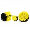 3 PCS Electric Drill Brush Kit Floor Glass Tiles Scrubber Brushes Hub Toilet Polishing Cleaning Brush Yellow