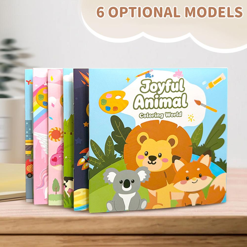 Hot selling coloring book with cartoon simple strokes, containing 16 cartoon patterns