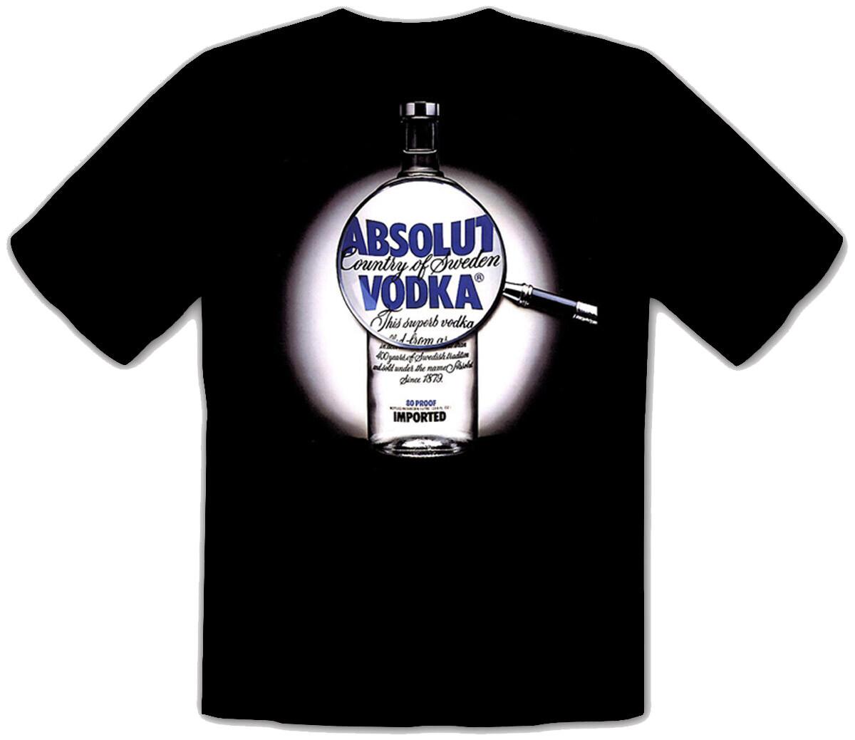 26 VODKA ABSOLUTE BLACK FUN T-SHIRT -041- Unisex T-Shirt XL