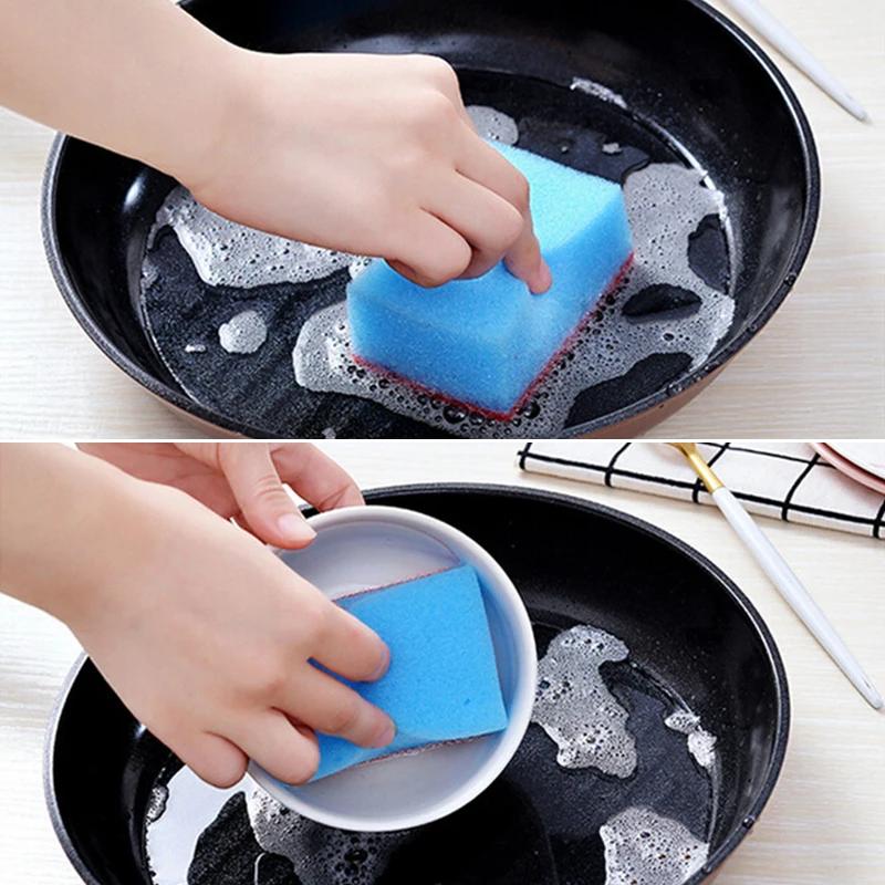 10pcs Dishwashing Sponge Washing Scourer Home Dishwasher Cleaning Universal Sponge Brush Kitchen Cleaning Tools Garden Cocina
