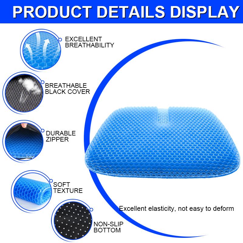Car Seat Honeycomb Gel Seat Office Seat Four Seasons Universal Silicone Breathable Student Seat