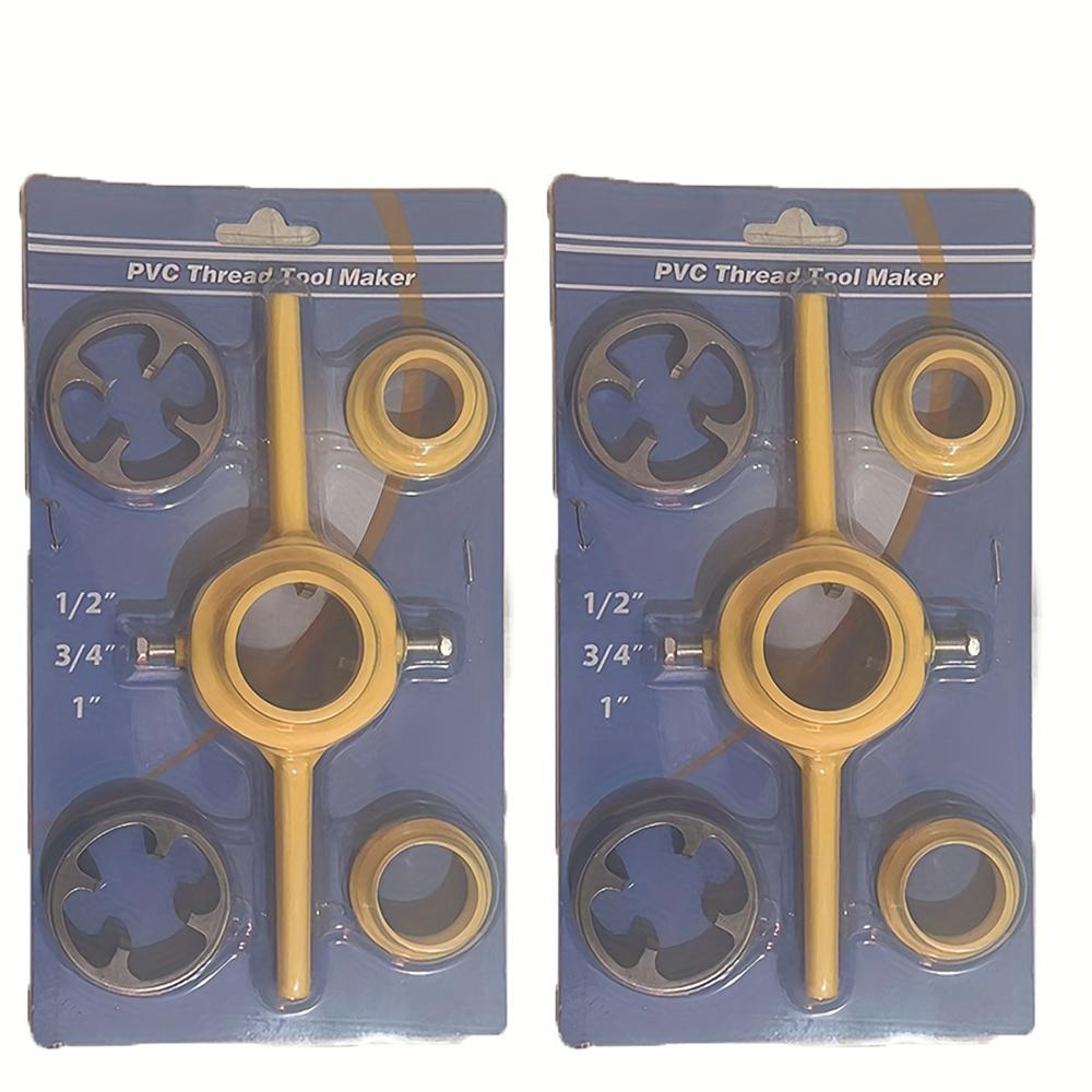 6KS Sada závitníků na plastové trubky 1/2" 3/4" 1" 60° Kuželové Závitovací nástroje na vodovodní potrubí Sada ručních závitníků na PVC/NPT