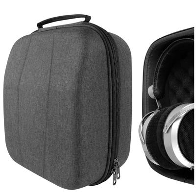 Geekria Compatible Shield Headphone Hard Shell Travel Case for HiFiMAN HE Edition HE Audeze and Grado Includes Storage Pouch Case, 6se, XS, 1000,