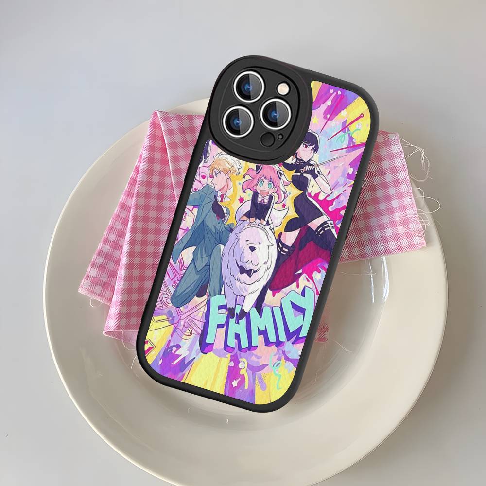 Classic Anime Spy X Family Phone Case Leather For IPhone 16 15 14 13 12 11 Pro Max Plus Matte Cover
