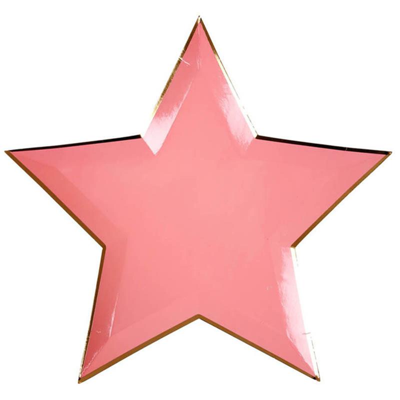 8pcs Mix Color Star Smiling Expression 9inch Plates Birthday Party Decorations Tableware Set Smiling Theme Baby Shower Events