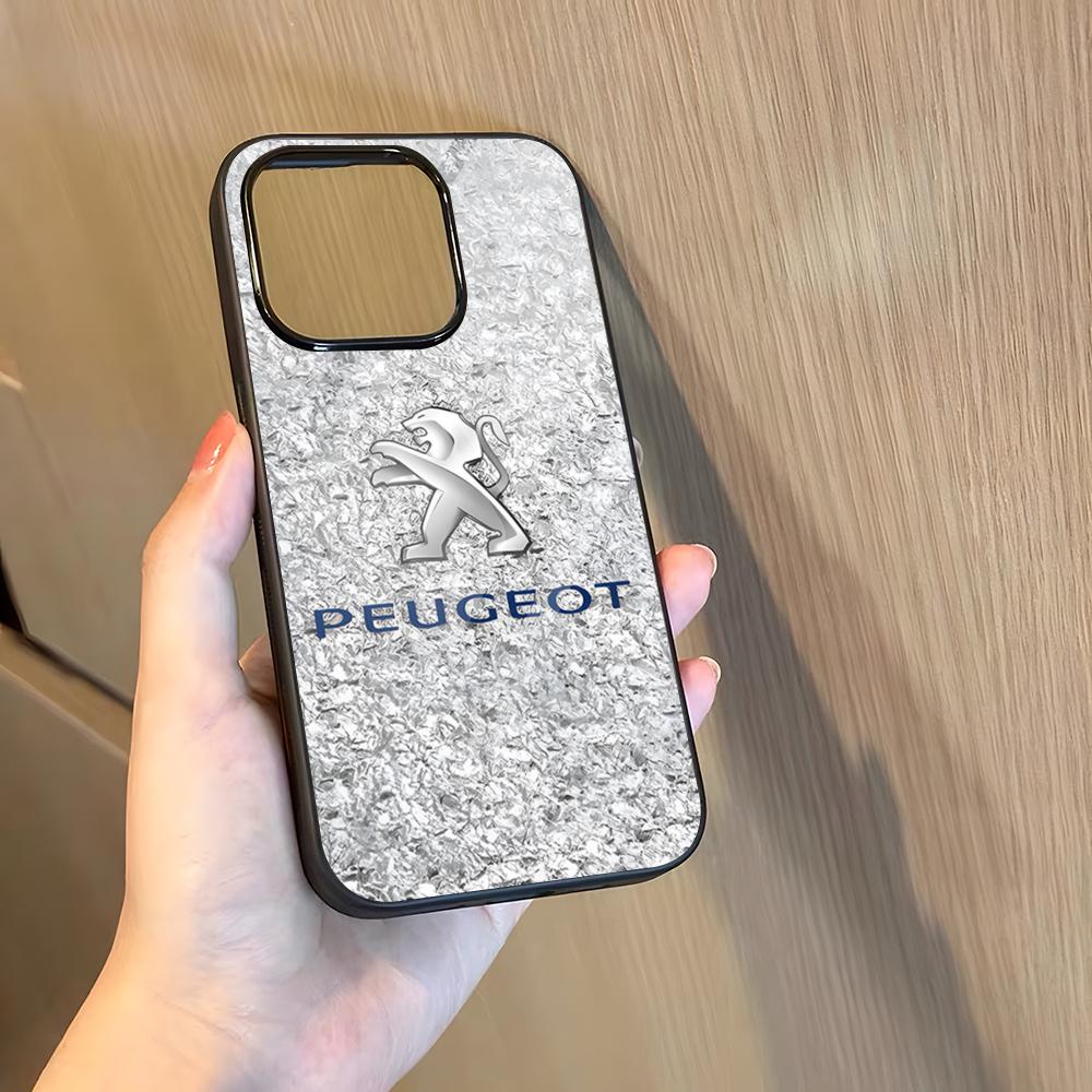 P-peugeotes Car Logo Phone Case For 17 Pro Max Iphone 16 Plus 15 Pro Max 14 12 11 13 Mini X Xs XR PC+TPU Cover