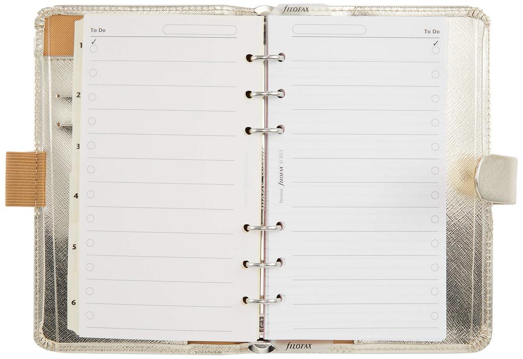 Filofax Saffiano System Planner Compact Gold 022505 (Genuine Imported Product)
