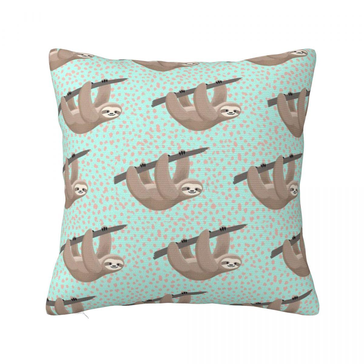 

Sloth Stack Square Pillowcase Cushion Cover Pillow Case Throw Pillow Cover for Home Sofa Living Room 12x12Inch