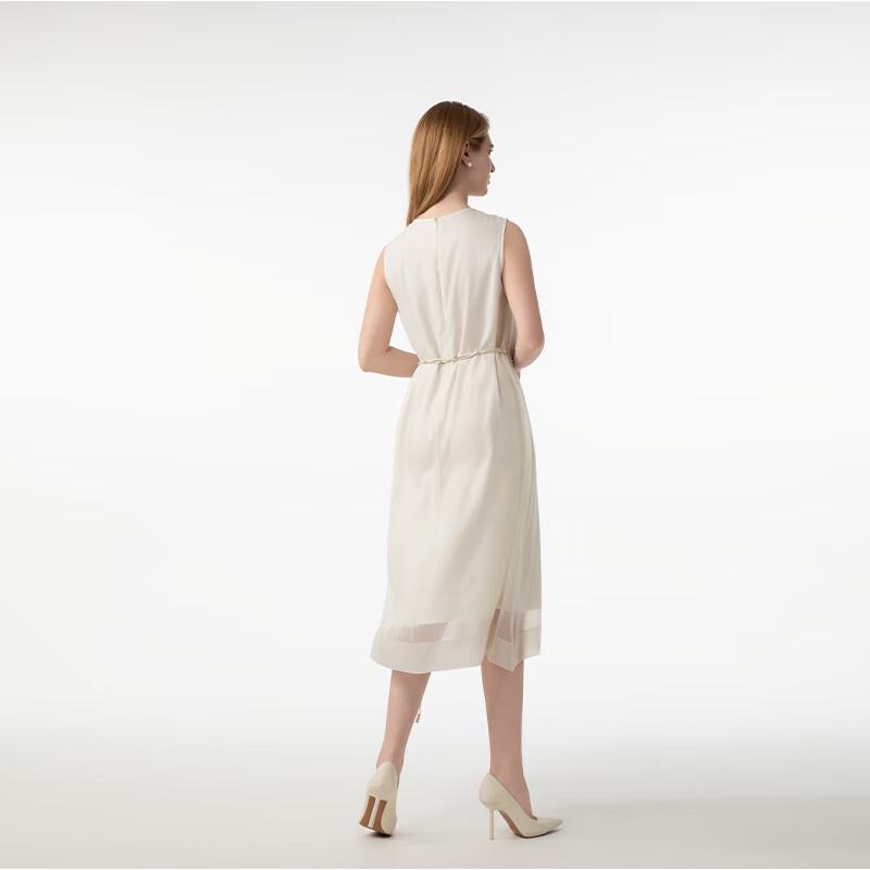 Women's Sleeveless A-line Cinch Waist Dress