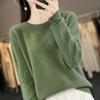 Autumn New Style Women's Round-neck Knitted Hollowed-out Round-neck Pullover Sweater, Seamless Base Layer for Women To Look Slimmer