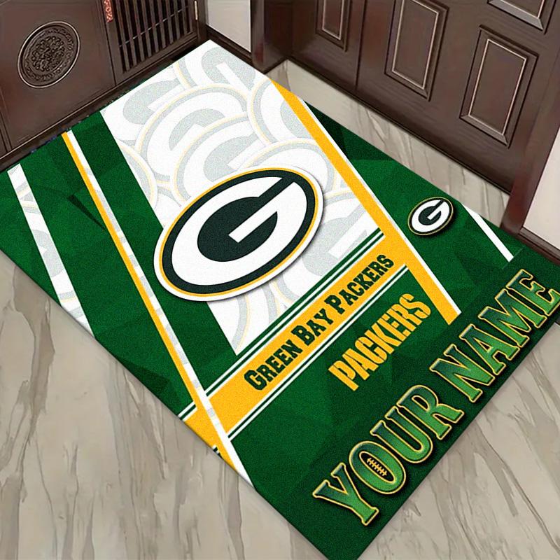 Name Custom Green Bay Packers Logo Carpet Rug for Living Room Bedroom Home Sofa Decoration,Kids play Non-slip Floor Mat