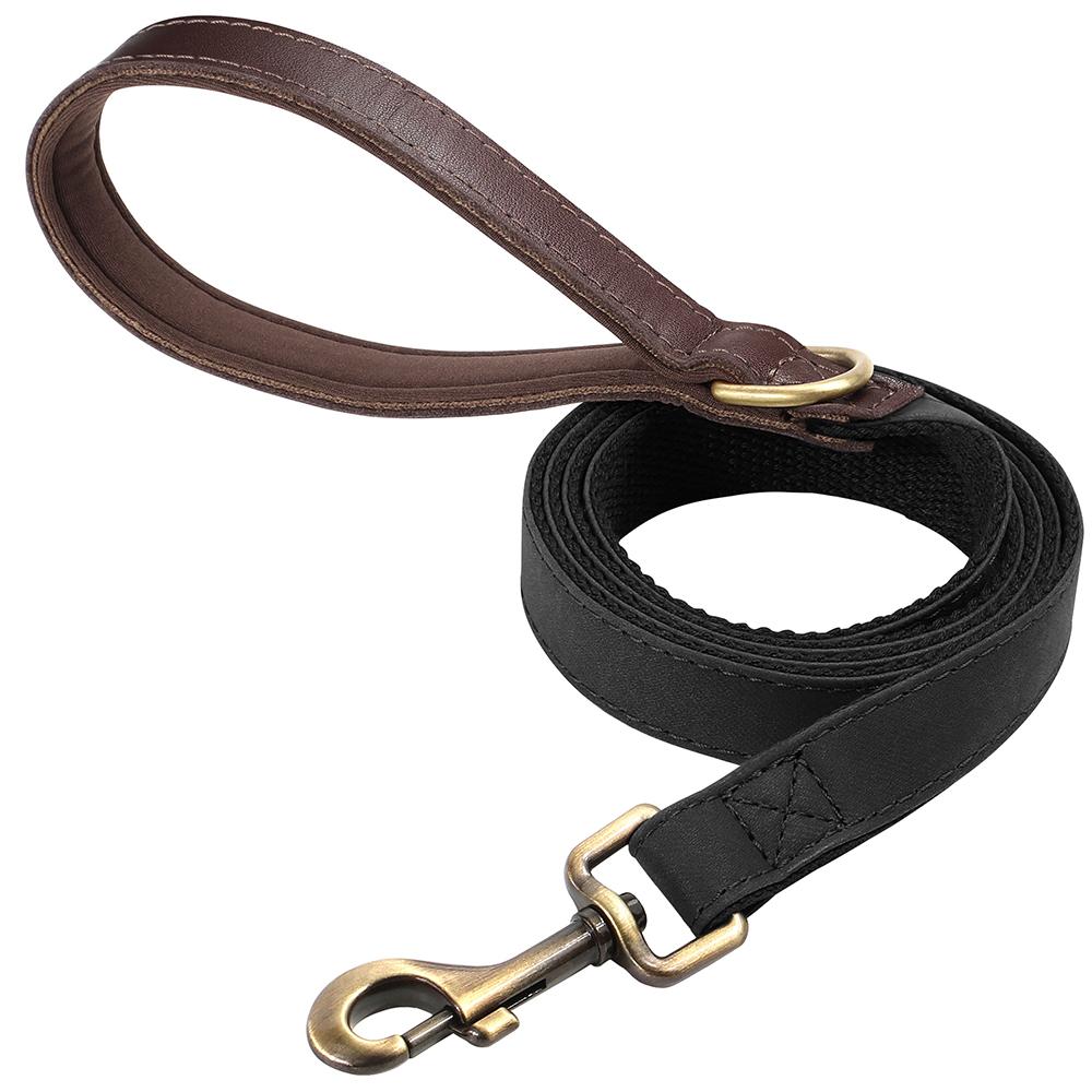 PU Leather Dog Leash 4.5ft Dog Leash Durable Pet Walking Lead Rope With Soft Touch Handle Strong For Small Medium Large Dogs Pug