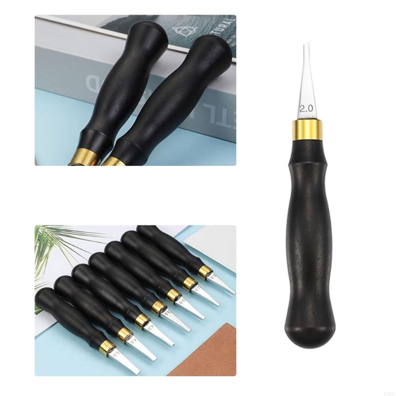 2.0 2.5 3.5 4.5 5.0mm Leather Edges Crafting Tool Leather Edges Creaser with Handle Leather Craft Tool