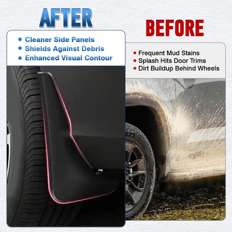 Black Wheel Fender Accessories Front+Rear Mud Flaps Mudflaps Mudguards Mud Flaps for Renault Koleos 2009-2016